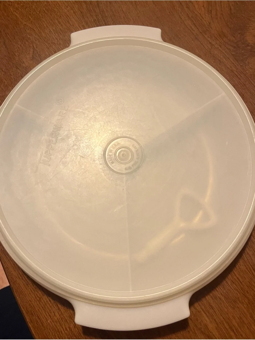 Tupperware White Sectioned Serving Platter with Removable Divider